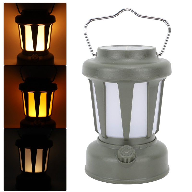 Camping Lantern Solar Powered USB Rechargeable Stepless Dimmable Retro Style