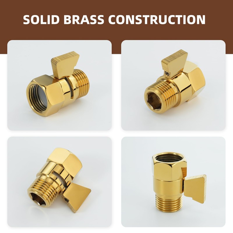 Angle Simple Shower Flow Control Valve, Brass Water Shut Off
