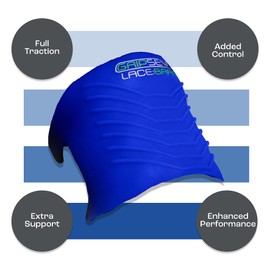 Grip Seven Blue - Boot Lace Cover - Stops Laces Coming Undone - Football Boot Cover - Large