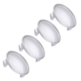 LST 4 x wheel hub caps, trim, silver metallic, 75 mm, cover cap