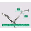 Purelux Shower Arm Extension, 6 inches Shower Head Extender Water