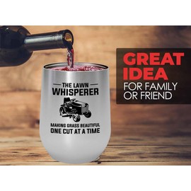 Lawn Mower Silver Edition Wine Tumbler 12oz - The lawn whisperer - Construction Worker Architecture Student Landscape Architectural Building Designer