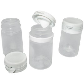 20ml Empty Paint Pots x 20 - Small Plastic Containers for Ink/Glue/Enamel/Acrylic/Modelling/Art/Crafts - Mixing Tester Tubs for Artists - Refillable - Hinged Flip Top Lid