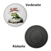 Grumpy Frog on Stone Magnet Round with Saying Go Away,