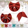 TONIFUL 2pcs Glitter shiny Bow Red Sparkling Christmas Bow for