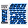 Techtron Black/Blue 3" Alpha-Numeric Registration Identification Numbers Stickers Decals for