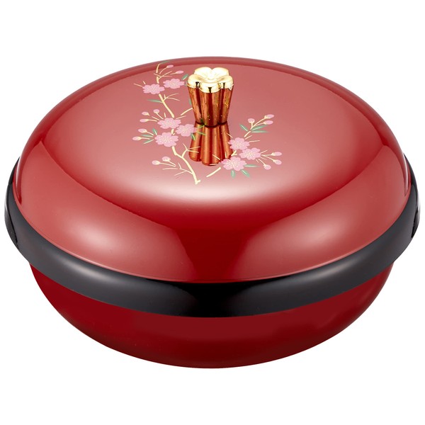 Nakatani Brothers Shokai Yamanaka Lacquerware, 5.5 Bell Confectionery, Vermilion, Cherry