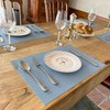 WAZAIGUR Placemats,Easy to Clean Crisscross Woven Vinyl Place Mats Durable