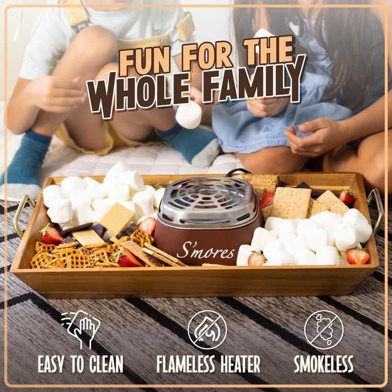 Nostalgia Tabletop Indoor Electric S'mores Maker - Smores Kit With