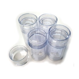 Empty Deodorant Containers - Twist-up, Reusable, Recyclable, DIY Empty Deodorant Tubes, Bottom-fill 2.0 Oz (4-Pack, Clear)