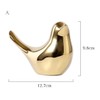 Queen-b Small Bird Gold Object, Set of 2, Large and