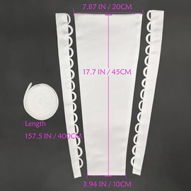 SHYMMUO White Corset Back for Dress Zipper Replacement Lace Up Satin Corset Kit for Wedding Dresses or Prom Dress