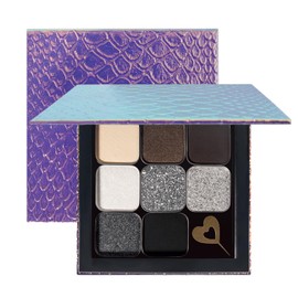 Black Smokey Eyeshadow Magnetic Palette, 8 Color Highly Pigmented Eyeshadow Powder, Single Tin Pan Diy Refillable, Small Travel Size Makeup Artist Kit Essentials (Palette-B)