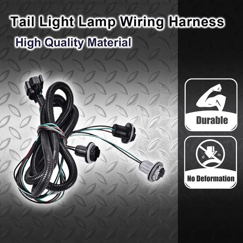 CNNELL Tail Light Wiring Harness Compatible with 2007-2014 Chevy Silverado