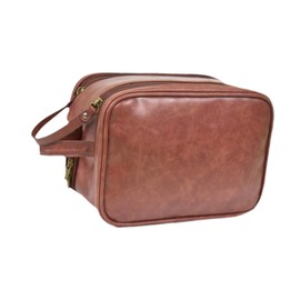 perfeclan Cosmetic Case Makeup Organizer Case Large Capacity Toiletry Holder Handbag Makeup Bag Toiletry Bag for Lipstick Makeup Brush, Brown