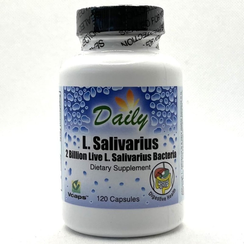 Daily's L Salivarius Probiotic Supplement 120 Capsules Vegan Gluten Free