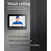 Video Doorbell Intercom System, 4.3 Inches Video Doorbell Camera 1080P