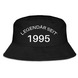 jenich Fishing Hat 30th Birthday Black "Legendary Since 1995" Bucket Hat Fishing Hat Summer Hat Birthday Gift for Men and Women