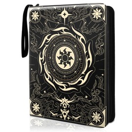 sabermaster MTG element Card Binder Fits 900 Cards Card Collector Album Holder,with 50 Removable Sleeves Toys Gifts for Boys Girls (Light)