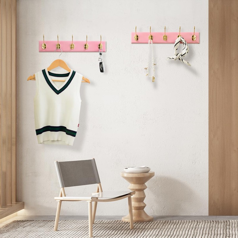 JYL HOME Wall Mount Bamboo Coat Rack, 17 Inch 5
