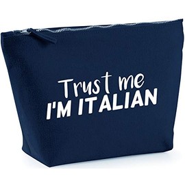 Hippowarehouse Trust me I'm Italian printed make up cosmetic wash bag 18x19x9cm