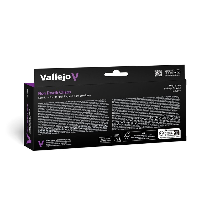 Vallejo 772191 Death Chaos Paint Set 8 x 18 ml