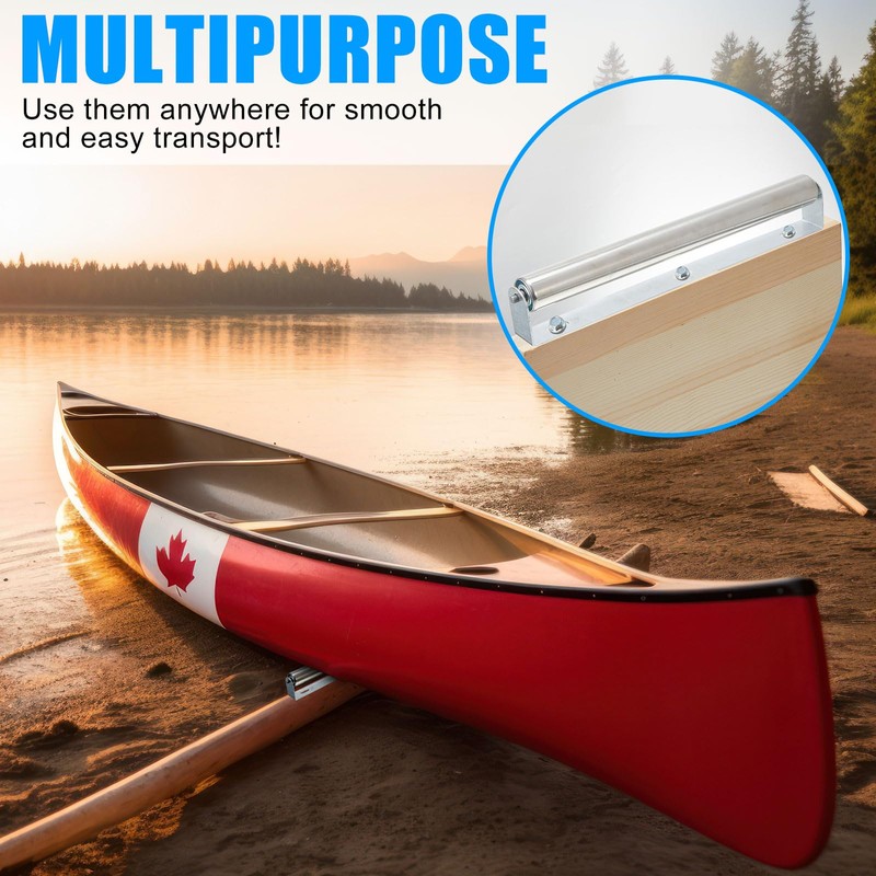 Therwen Boat Trailer Roller with Bracket Set 1.5" Diameter Conveyor