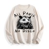 All Panic No Disco Opossum Graphic Crewneck Sweatshirt, US Warehouse,