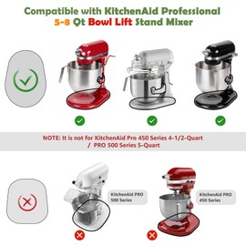 Bamboo Mixer Slider for Kitchen Aid 5-8 Qt Bowl Lift Stand Mixer, Kitchen Appliance sliding mat Countertop Storage Attachments, Mixer Accessories Sliding Tray Moving Board for Kitchen Aid (Brown)