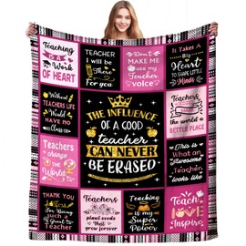 Sletop Teacher Blanket Teacher Appreciation Gifts for Women from Students,Cool Teachers Throw Blankets Gifts Best Teacher's Day Birthday Retirement Gifts 50"X40"