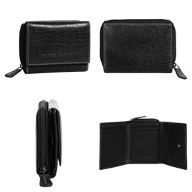 bruno banani Genuine Leather Women's Wallet with RFID Protection, Handy Mini Women's Wallet, 022126, black, Standard size, Casual