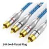 Cable Rca Y Griega Cable Para Car Audio Conectores 3pz