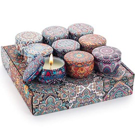 Velas Aromticas, Velas de Aromaterapia Relajantes, Velas Perfumadas Aliviar el Estrs, Set de Regalo de Velas para Yoga, Cuarto, Bao, Regalo de...     