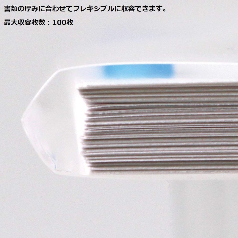Lihit Lab F3018-5P-8 Plastic File A4 2 Hole Blue