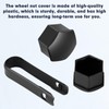 LTMMC 20PCS 17mm Wheel Nut Covers, Black Wheel Nut Caps,