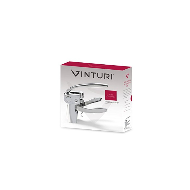 Vinturi Lever Wine Opener Set made of Premium Chrome Wine