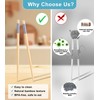 LOROTOCO 7inch Short kids Bamboo Chopsticks 5 Pairs Reusable Wooden