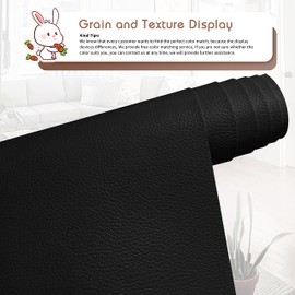 KING MOUNTAIN Leather Repair Patch,16 x 60 Inches self Adhesive Leather Repair Tape for Damaged Leather Furniture, Sofa Seating,Car Seats, Leather Goods(Black)