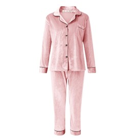 Women's Soft Velvet Pajama Set, Korean Style Lace Trim Sleepwear Comfortable Wear Nightwear For Women Elegant Home Outfit, Satin Pyjamas For Women, Pj Shorts Set, Ladies Comfort Lounge Wear