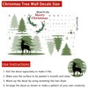 Merry Christmas Wall Sticker Christmas Tree Wall Decal Black Reindeer