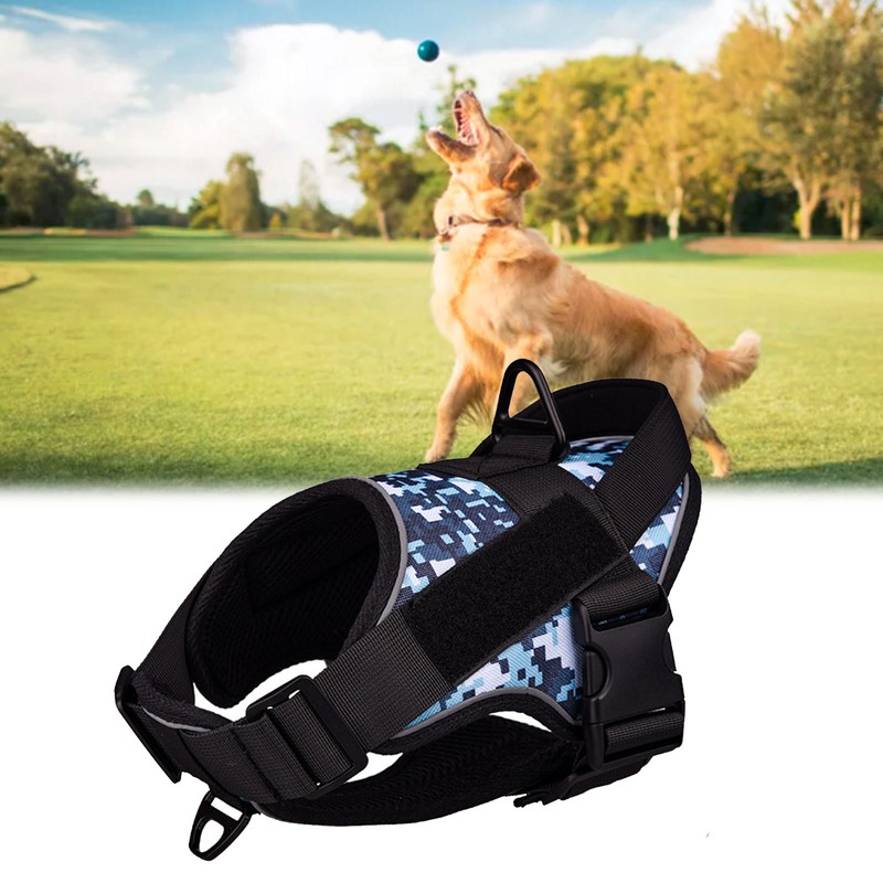 Pet Harness Waterproof Reflective Breathable Explosion Proof Punch Camouflage Dog