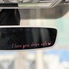 Set of 12, I Love You Drive Safe Mirror Decal,