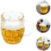 5Pcs Mini Beer Cups, Realistic Resin Dollhouse Barware for DIY