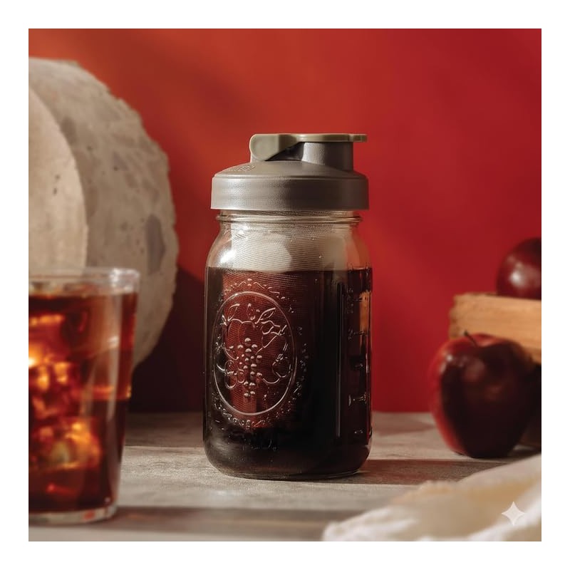 County Line Kitchen Glass Cold Brew Coffee Maker with Lid