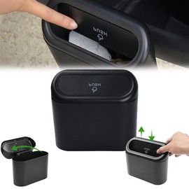 Mini Bote de Basura Portátil para Auto, Cubo de Basura para Coche con Tapa, Mini Cubo de Basura para coche con Tapa, Pequeño Cuboo de Basura para Coche, Oficina, Hogar, Car Trash Can Bin with Lid (1)