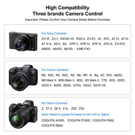 Newmowa Wireless Remote Control Shooting Grip & Mini Tripod for Sony ZV-1, ZV-1F, A7 III, A7R III, A9, A6100, RX100 VII, Canon EOS RP, EOS R, 6D Mark II, 800D, Nikon Z, Z6 II, Z50, COOLPIX A1000