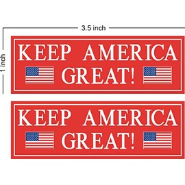 Keep America Great, 2-Pack, 1" Tall X 3.5" Wide, I Make Decals®, Lunch Box, Tool Box, Phone, Hard Hat, Vinyl, Decal, car, Sticker