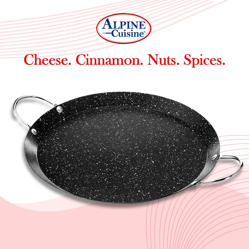 Alpine Cuisine Round Comal Griddle 9.5 Inch - Black Griddle
