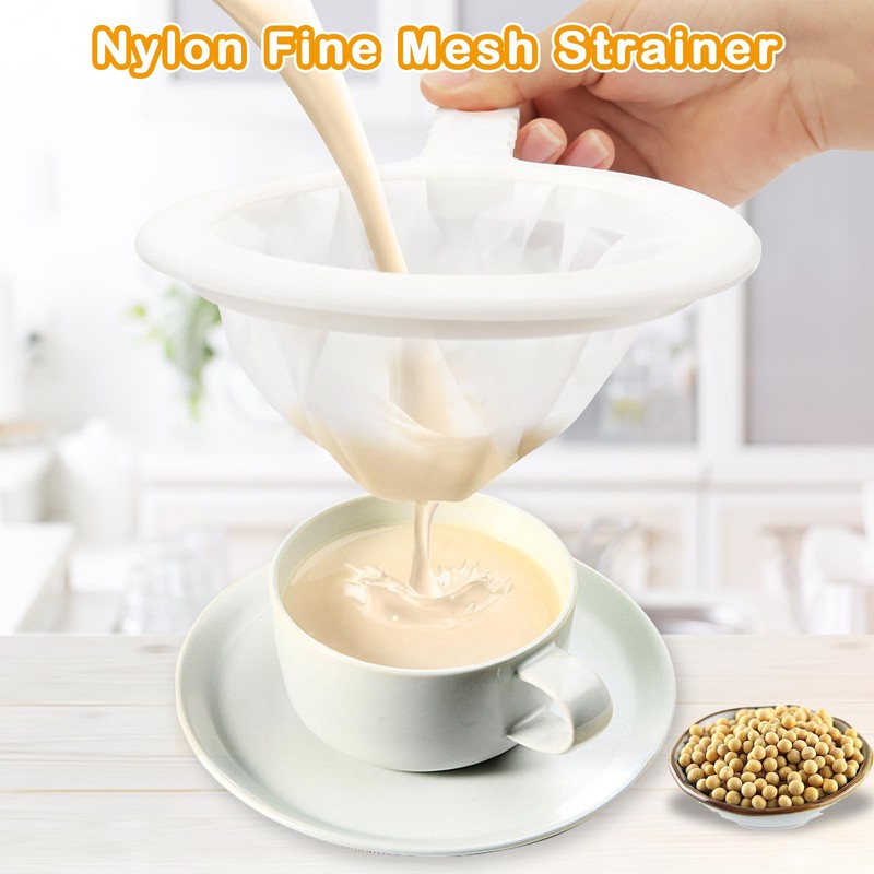 Bomtop Fine Strainer, Pack of 3 Ultra Fine Nylon Filter