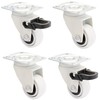 WAGNER Design 3C 02222604 Furniture Castors 4 Pieces White Soft